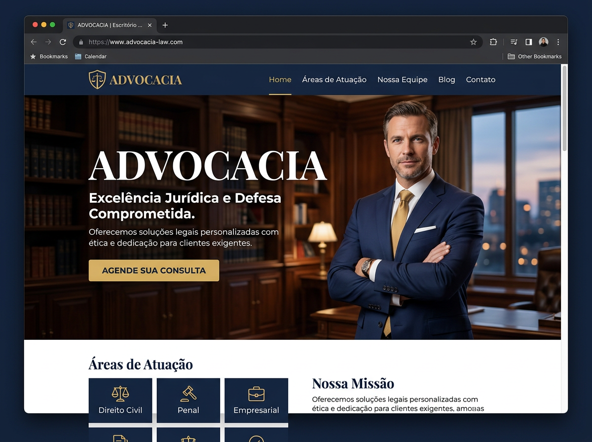 Exemplo de site para Advogado