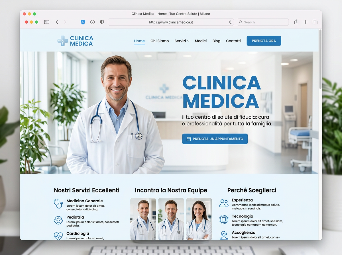 Exemplo de site para Médico